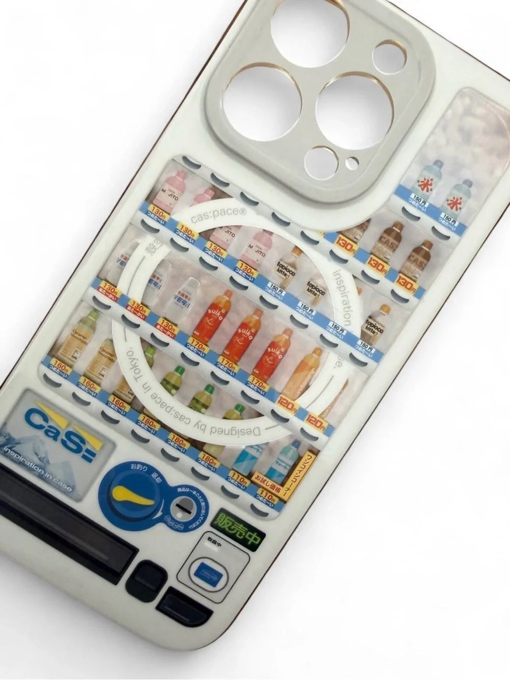 Light Blue Japan Vending Machine Graphic Phone Case - Cas:pace iPhone 16 Pro